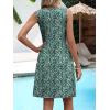 imageANRABESS Dresses for Women Beach Vacation Clothes V Neck Sleeveless Loose Flowy ALine Dress Summer Casual Short SundressBlue Green Floral