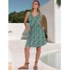imageANRABESS Dresses for Women Beach Vacation Clothes V Neck Sleeveless Loose Flowy ALine Dress Summer Casual Short SundressBlue Green Floral