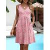 imageANRABESS Dresses for Women Beach Vacation Clothes V Neck Sleeveless Loose Flowy ALine Dress Summer Casual Short SundressPink Floral