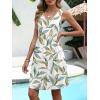 imageANRABESS Dresses for Women Beach Vacation Clothes V Neck Sleeveless Loose Flowy ALine Dress Summer Casual Short SundressWhite Colorful Leaf