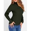 imageANRABESS Turtleneck Sweaters for Women 2025 Fall Long Sleeve Dressy Casual Slim Soft Fitted Basic Pullover TopsArmy Green