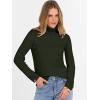 imageANRABESS Turtleneck Sweaters for Women 2025 Fall Long Sleeve Dressy Casual Slim Soft Fitted Basic Pullover TopsArmy Green
