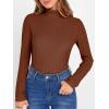 imageANRABESS Turtleneck Sweaters for Women 2025 Fall Long Sleeve Dressy Casual Slim Soft Fitted Basic Pullover TopsAuburn