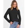 imageANRABESS Turtleneck Sweaters for Women 2025 Fall Long Sleeve Dressy Casual Slim Soft Fitted Basic Pullover TopsBlack