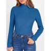 imageANRABESS Turtleneck Sweaters for Women 2025 Fall Long Sleeve Dressy Casual Slim Soft Fitted Basic Pullover TopsBlue