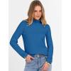 imageANRABESS Turtleneck Sweaters for Women 2025 Fall Long Sleeve Dressy Casual Slim Soft Fitted Basic Pullover TopsBlue