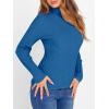 imageANRABESS Turtleneck Sweaters for Women 2025 Fall Long Sleeve Dressy Casual Slim Soft Fitted Basic Pullover TopsBlue