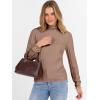 imageANRABESS Turtleneck Sweaters for Women 2025 Fall Long Sleeve Dressy Casual Slim Soft Fitted Basic Pullover TopsPeachy Khaki