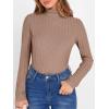 imageANRABESS Turtleneck Sweaters for Women 2025 Fall Long Sleeve Dressy Casual Slim Soft Fitted Basic Pullover TopsPeachy Khaki