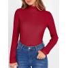 imageANRABESS Turtleneck Sweaters for Women 2025 Fall Long Sleeve Dressy Casual Slim Soft Fitted Basic Pullover TopsRed