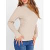 imageANRABESS Turtleneck Sweaters for Women 2025 Fall Long Sleeve Dressy Casual Slim Soft Fitted Basic Pullover TopsYellow Apricot