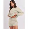 imageANRABESS Women 2 Piece Outfits Sweat Shorts Sets 2026 Oversized Casual Lounge Matching Set Sweatsuit Tracksuit Fall ClothesAlmond