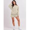 imageANRABESS Women 2 Piece Outfits Sweat Shorts Sets 2026 Oversized Casual Lounge Matching Set Sweatsuit Tracksuit Fall ClothesAlmond
