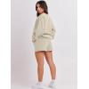 imageANRABESS Women 2 Piece Outfits Sweat Shorts Sets 2026 Oversized Casual Lounge Matching Set Sweatsuit Tracksuit Fall ClothesAlmond