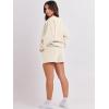 imageANRABESS Women 2 Piece Outfits Sweat Shorts Sets 2026 Oversized Casual Lounge Matching Set Sweatsuit Tracksuit Fall ClothesBeige