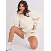 imageANRABESS Women 2 Piece Outfits Sweat Shorts Sets 2026 Oversized Casual Lounge Matching Set Sweatsuit Tracksuit Fall ClothesBeige