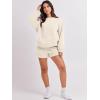 imageANRABESS Women 2 Piece Outfits Sweat Shorts Sets 2026 Oversized Casual Lounge Matching Set Sweatsuit Tracksuit Fall ClothesBeige