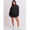 imageANRABESS Women 2 Piece Outfits Sweat Shorts Sets 2026 Oversized Casual Lounge Matching Set Sweatsuit Tracksuit Fall ClothesBlack