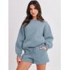 imageANRABESS Women 2 Piece Outfits Sweat Shorts Sets 2026 Oversized Casual Lounge Matching Set Sweatsuit Tracksuit Fall ClothesBlue