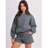 imageANRABESS Women 2 Piece Outfits Sweat Shorts Sets 2026 Oversized Casual Lounge Matching Set Sweatsuit Tracksuit Fall ClothesDark Grey