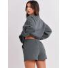 imageANRABESS Women 2 Piece Outfits Sweat Shorts Sets 2026 Oversized Casual Lounge Matching Set Sweatsuit Tracksuit Fall ClothesDark Grey