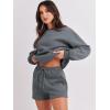 imageANRABESS Women 2 Piece Outfits Sweat Shorts Sets 2026 Oversized Casual Lounge Matching Set Sweatsuit Tracksuit Fall ClothesDark Grey