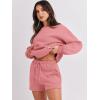 imageANRABESS Women 2 Piece Outfits Sweat Shorts Sets 2026 Oversized Casual Lounge Matching Set Sweatsuit Tracksuit Fall ClothesDark Pink