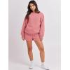 imageANRABESS Women 2 Piece Outfits Sweat Shorts Sets 2026 Oversized Casual Lounge Matching Set Sweatsuit Tracksuit Fall ClothesDark Pink