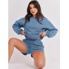 imageANRABESS Women 2 Piece Outfits Sweat Shorts Sets 2026 Oversized Casual Lounge Matching Set Sweatsuit Tracksuit Fall ClothesDeep Blue