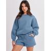 imageANRABESS Women 2 Piece Outfits Sweat Shorts Sets 2026 Oversized Casual Lounge Matching Set Sweatsuit Tracksuit Fall ClothesDeep Blue