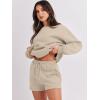 imageANRABESS Women 2 Piece Outfits Sweat Shorts Sets 2026 Oversized Casual Lounge Matching Set Sweatsuit Tracksuit Fall ClothesDeep Khaki