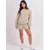 imageANRABESS Women 2 Piece Outfits Sweat Shorts Sets 2026 Oversized Casual Lounge Matching Set Sweatsuit Tracksuit Fall ClothesDeep Khaki