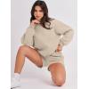 imageANRABESS Women 2 Piece Outfits Sweat Shorts Sets 2026 Oversized Casual Lounge Matching Set Sweatsuit Tracksuit Fall ClothesDeep Khaki