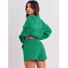 imageANRABESS Women 2 Piece Outfits Sweat Shorts Sets 2026 Oversized Casual Lounge Matching Set Sweatsuit Tracksuit Fall ClothesGreen