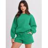 imageANRABESS Women 2 Piece Outfits Sweat Shorts Sets 2026 Oversized Casual Lounge Matching Set Sweatsuit Tracksuit Fall ClothesGreen