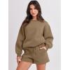 imageANRABESS Women 2 Piece Outfits Sweat Shorts Sets 2026 Oversized Casual Lounge Matching Set Sweatsuit Tracksuit Fall ClothesLight Brown