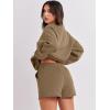imageANRABESS Women 2 Piece Outfits Sweat Shorts Sets 2026 Oversized Casual Lounge Matching Set Sweatsuit Tracksuit Fall ClothesLight Brown