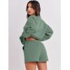 imageANRABESS Women 2 Piece Outfits Sweat Shorts Sets 2026 Oversized Casual Lounge Matching Set Sweatsuit Tracksuit Fall ClothesLight Green