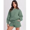 imageANRABESS Women 2 Piece Outfits Sweat Shorts Sets 2026 Oversized Casual Lounge Matching Set Sweatsuit Tracksuit Fall ClothesLight Green