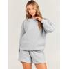 imageANRABESS Women 2 Piece Outfits Sweat Shorts Sets 2026 Oversized Casual Lounge Matching Set Sweatsuit Tracksuit Fall ClothesLight Grey