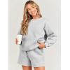 imageANRABESS Women 2 Piece Outfits Sweat Shorts Sets 2026 Oversized Casual Lounge Matching Set Sweatsuit Tracksuit Fall ClothesLight Grey