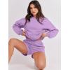 imageANRABESS Women 2 Piece Outfits Sweat Shorts Sets 2026 Oversized Casual Lounge Matching Set Sweatsuit Tracksuit Fall ClothesPurple