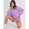 imageANRABESS Women 2 Piece Outfits Sweat Shorts Sets 2026 Oversized Casual Lounge Matching Set Sweatsuit Tracksuit Fall ClothesPurple