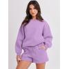 imageANRABESS Women 2 Piece Outfits Sweat Shorts Sets 2026 Oversized Casual Lounge Matching Set Sweatsuit Tracksuit Fall ClothesPurple