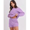imageANRABESS Women 2 Piece Outfits Sweat Shorts Sets 2026 Oversized Casual Lounge Matching Set Sweatsuit Tracksuit Fall ClothesPurple