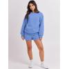 imageANRABESS Women 2 Piece Outfits Sweat Shorts Sets 2026 Oversized Casual Lounge Matching Set Sweatsuit Tracksuit Fall ClothesSky