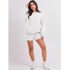 imageANRABESS Women 2 Piece Outfits Sweat Shorts Sets 2026 Oversized Casual Lounge Matching Set Sweatsuit Tracksuit Fall ClothesWhite