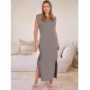 imageANRABESS Women Summer Casual Sleeveless Maxi Dress 2026 Crewneck Loose Split WrinkleFree Beach Travel Vacation Long SundressCoffee Grey