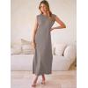imageANRABESS Women Summer Casual Sleeveless Maxi Dress 2026 Crewneck Loose Split WrinkleFree Beach Travel Vacation Long SundressCoffee Grey