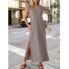 imageANRABESS Women Summer Casual Sleeveless Maxi Dress 2026 Crewneck Loose Split WrinkleFree Beach Travel Vacation Long SundressCoffee Grey